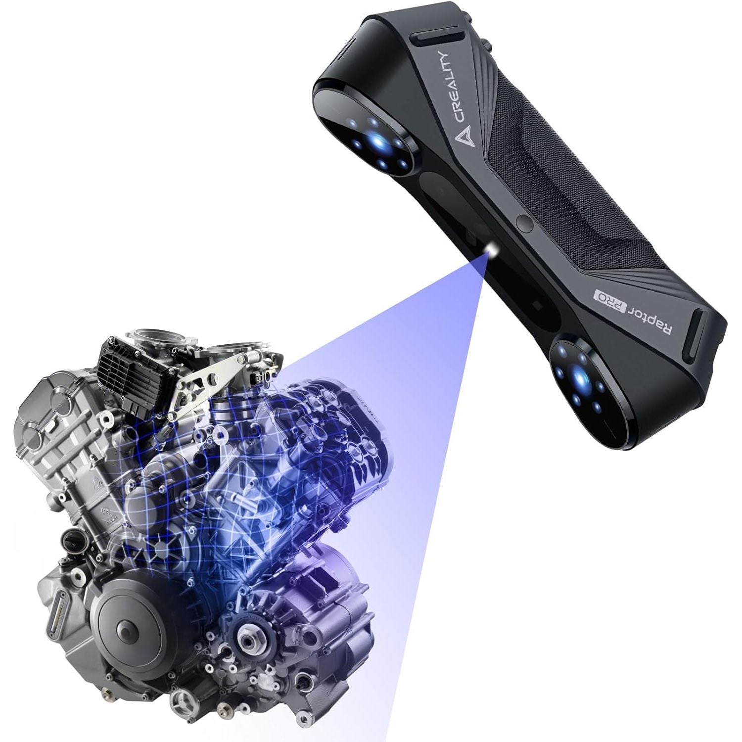 Creality 3D Scanner Raptor Pro for Automotive & Engineering Projects with Metrology-Grade 0.02mm Accuracy