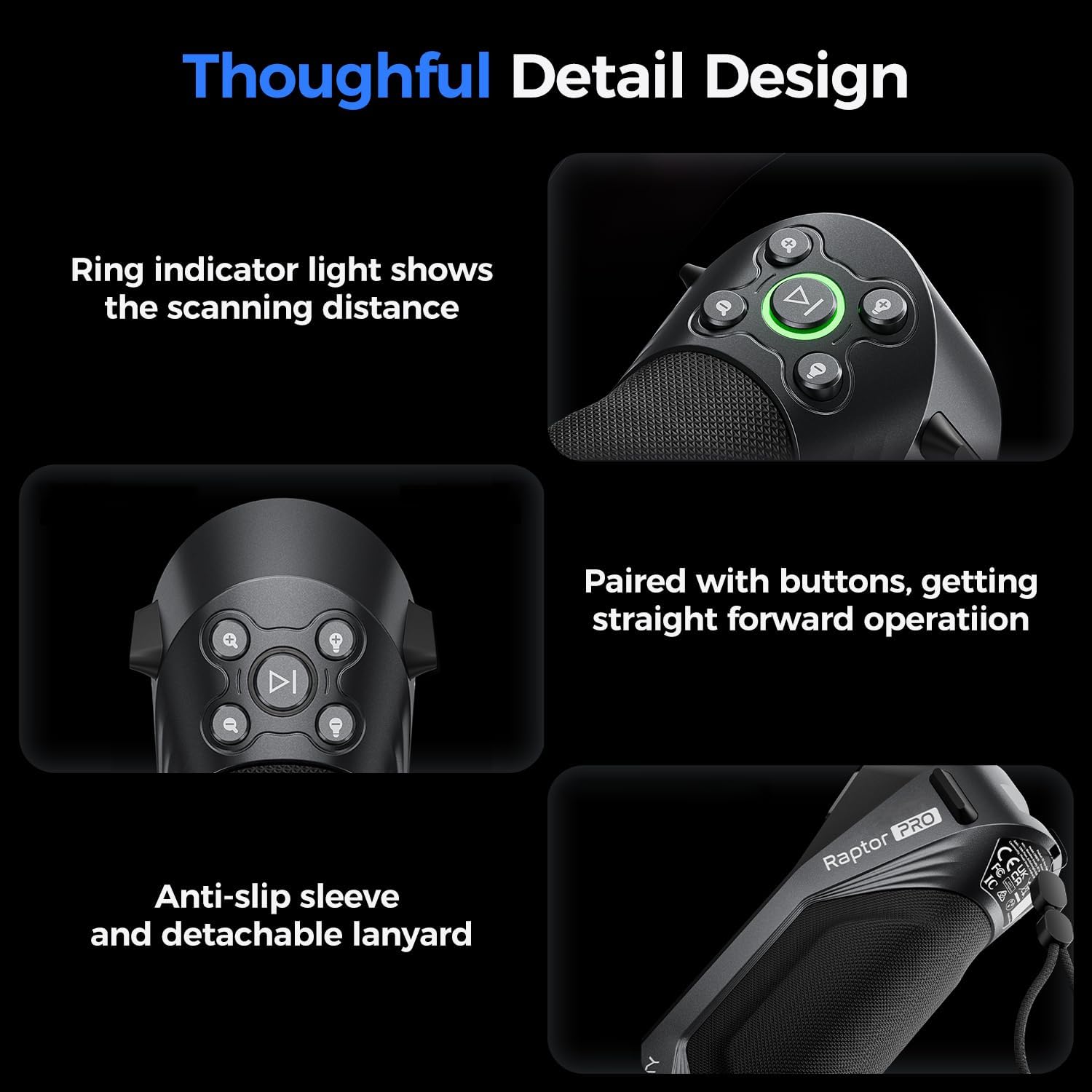 Creality 3D Scanner Raptor Pro for Automotive & Engineering Projects with Metrology-Grade 0.02mm Accuracy