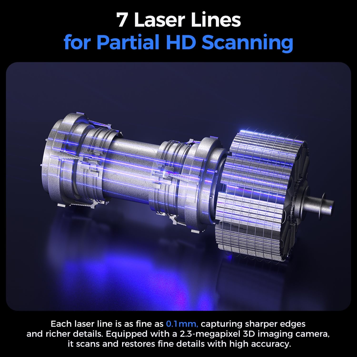 Creality 3D Scanner Raptor Pro for Automotive & Engineering Projects with Metrology-Grade 0.02mm Accuracy