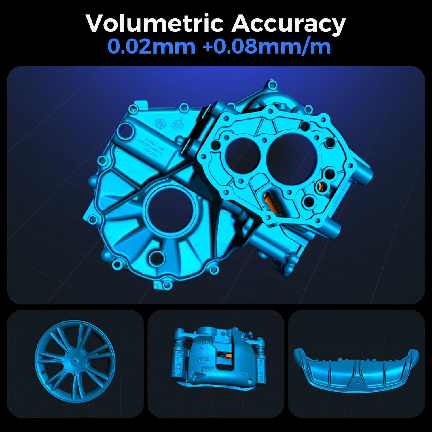 Creality 3D Scanner Raptor Pro for Automotive & Engineering Projects with Metrology-Grade 0.02mm Accuracy
