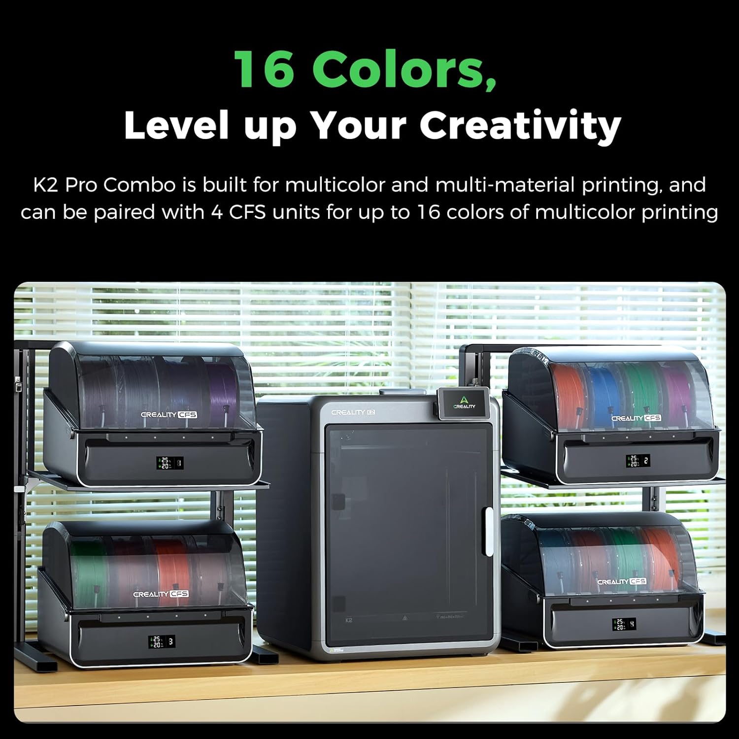 Creality K2 Combo 3D Printers, Multicolor 3D Printer Machine with CFS