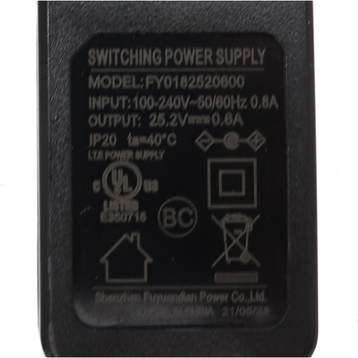 Universal Parts 25.2v, 0.6amp Charger