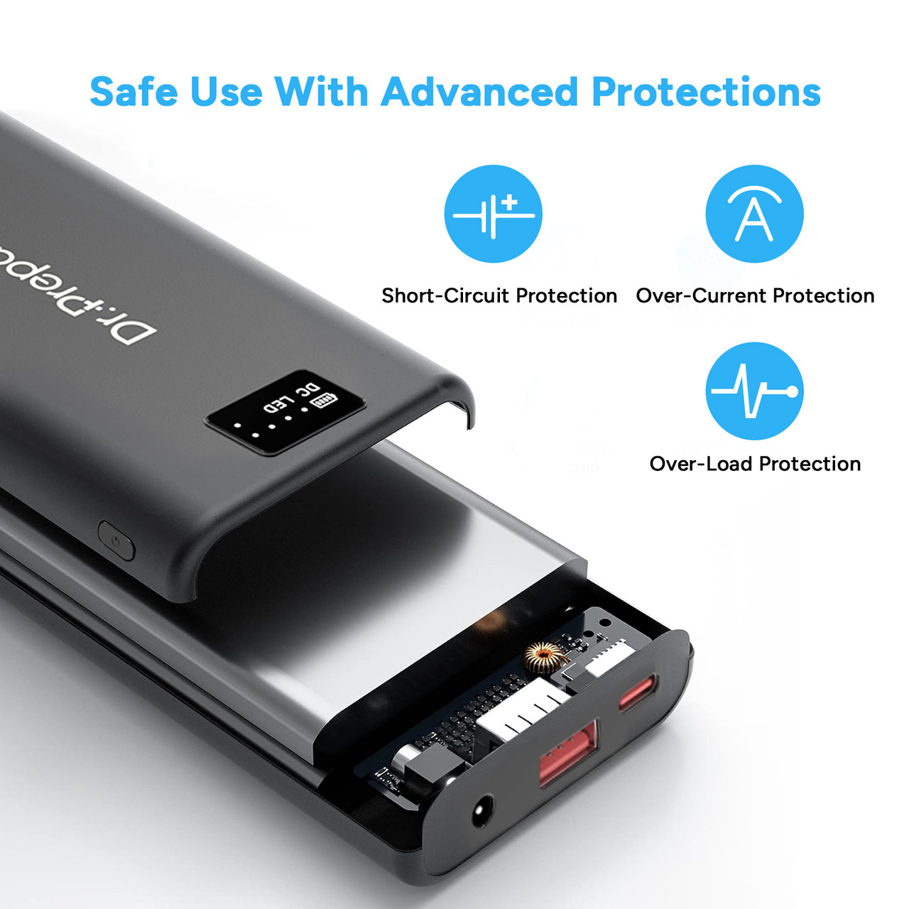 Renogy | Dr. Prepare 16000mAh Portable Battery Fast-Charging Power Bank for Heated Vest | DCEPB7-G1-US