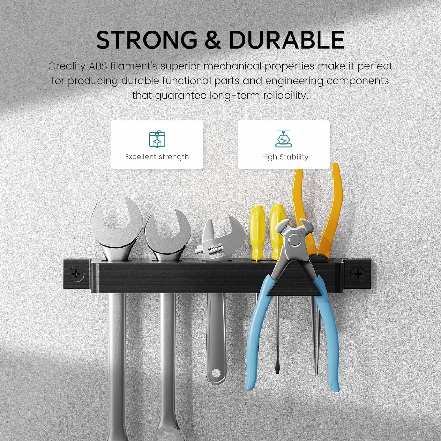 Creality ABS Filament 1.75mm Black 3D Printer Filaments, 1kg(2.2lbs)