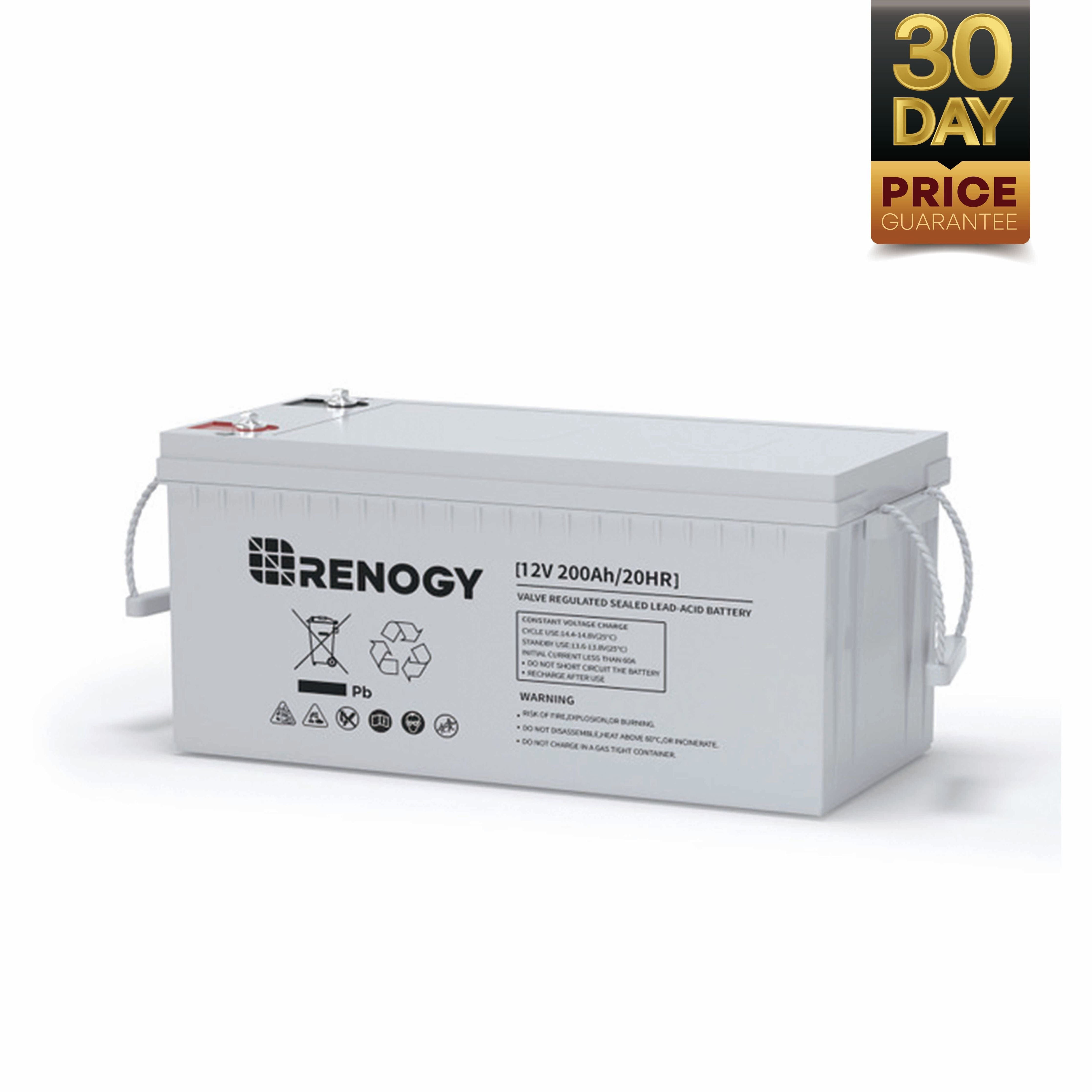 Renogy | Deep Cycle AGM Battery 12 Volt 100Ah/200Ah | RNG-BATT-AGM12-200-US