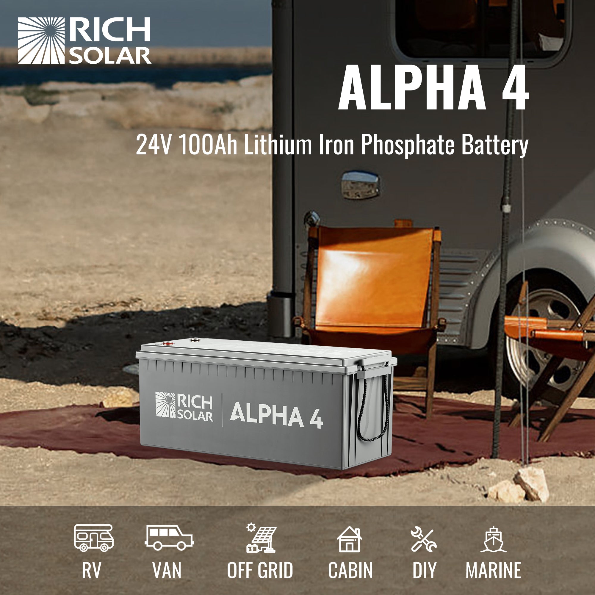 Rich Solar LiFePO4 Battery 24V 100Ah RS-B241S