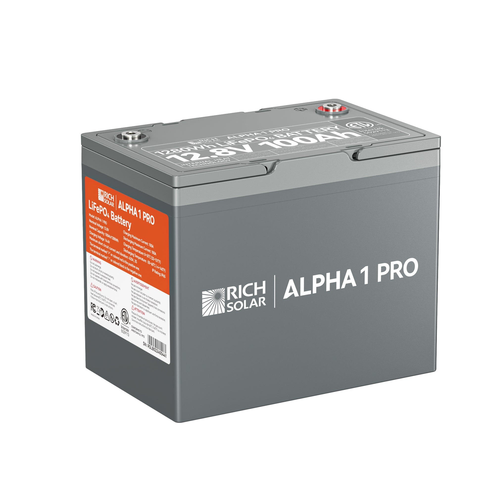 Rich Solar LiFePO4 Battery 12V 100Ah ALPHA 1 PRO
