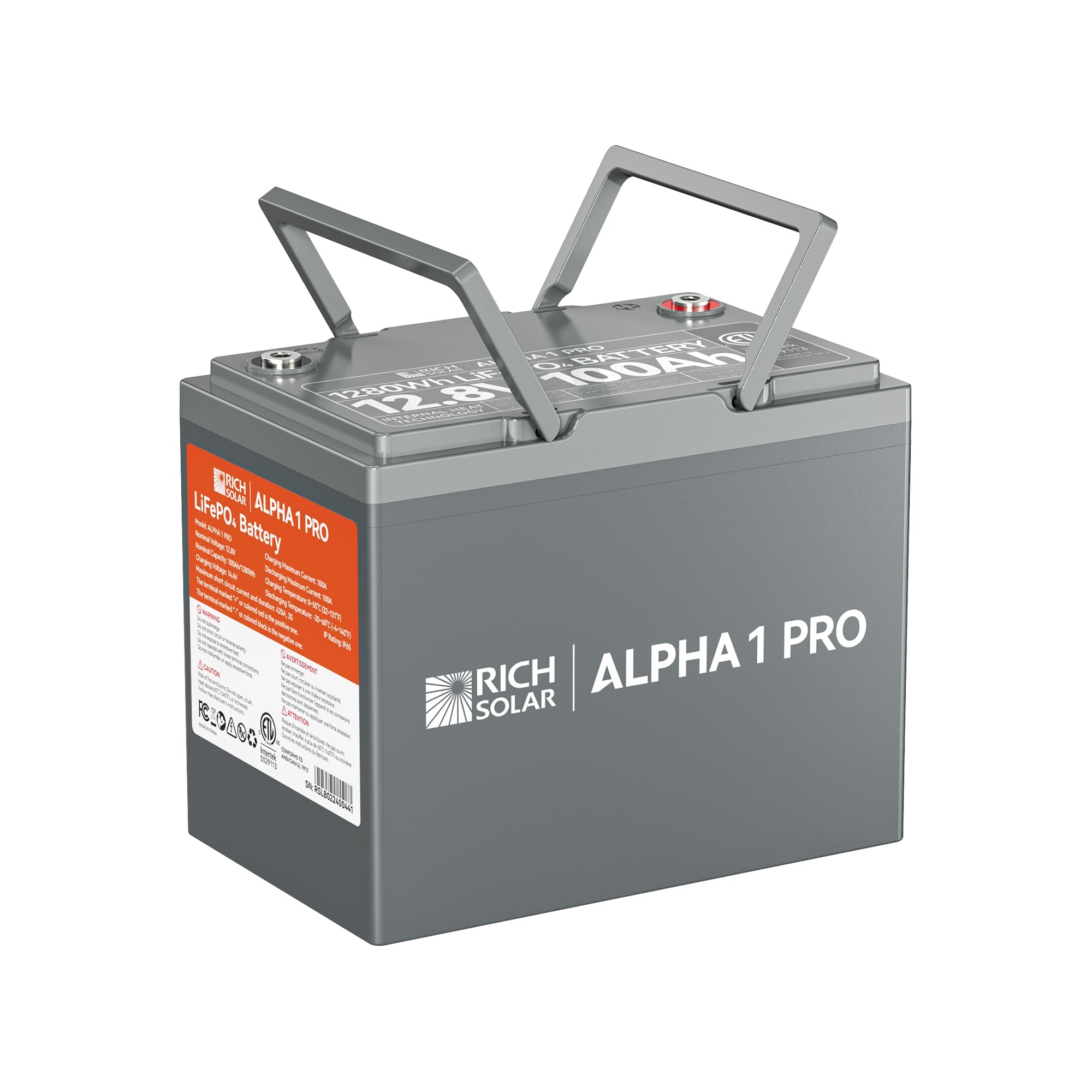 Rich Solar LiFePO4 Battery 12V 100Ah ALPHA 1 PRO