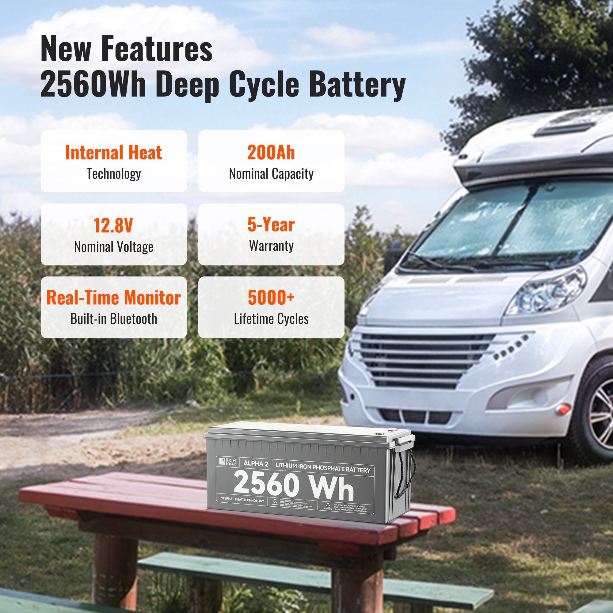 Rich Solar LiFePO4 Battery 12V 200Ah RS-B122S
