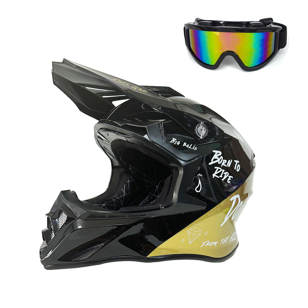 HappyRunSports Dirt Bike Helmet