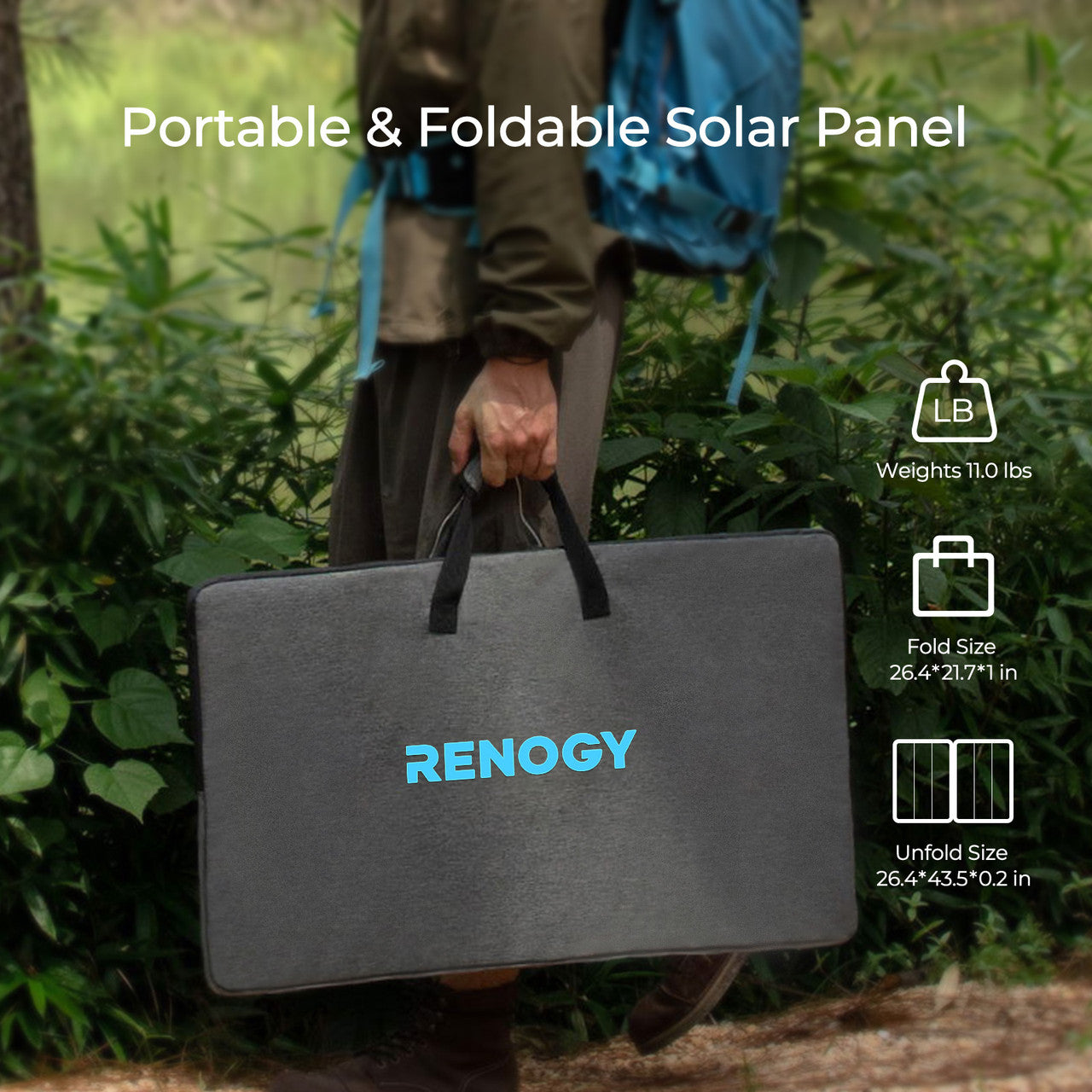 Renogy | E.FLEX 120W Portable Solar Panel | RSP120EF-US