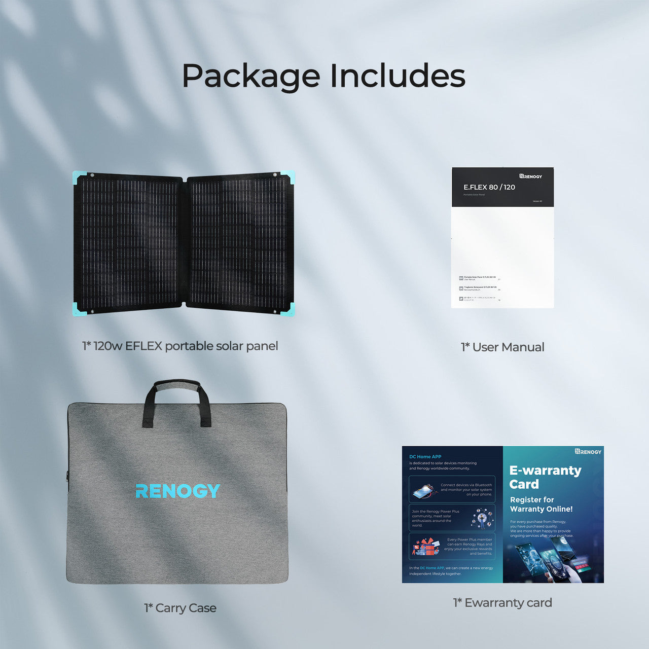 Renogy | E.FLEX 120W Portable Solar Panel | RSP120EF-US