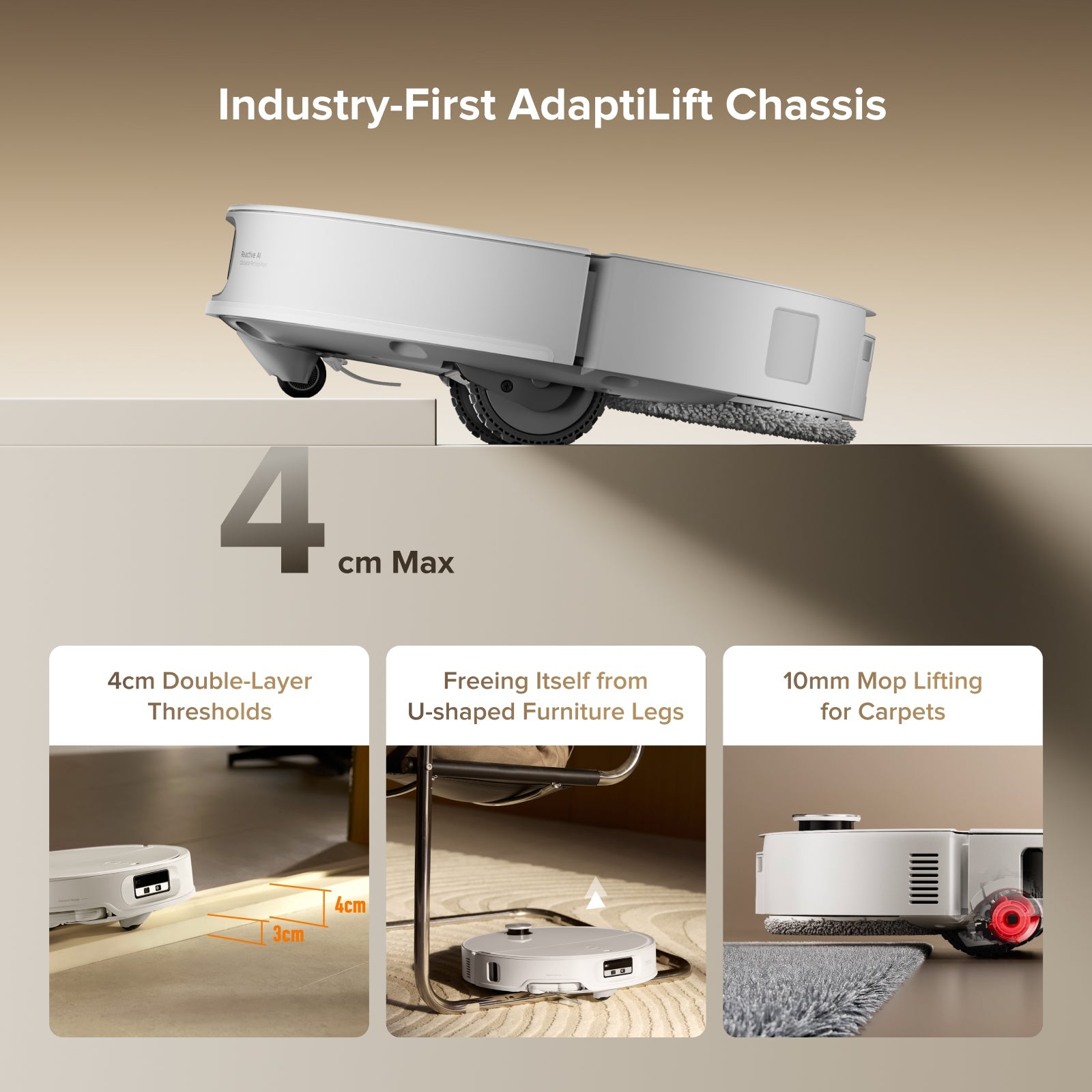 Roborock Qrevo CurvX Robot Vacuum with Multifunctional Dock 3.0 Thermo+