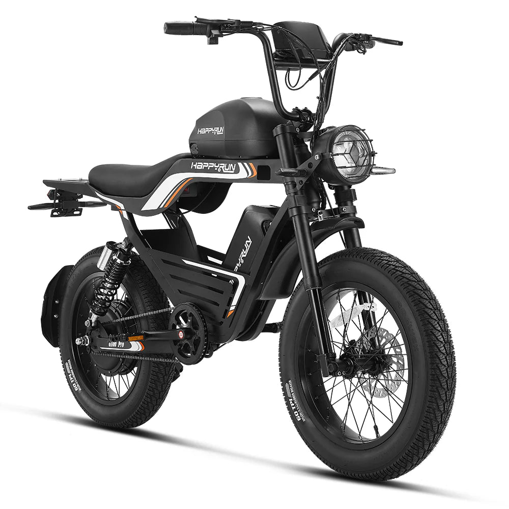 HappyRunSports G100 Electric Bike with 2000W Dual Battery Long Range