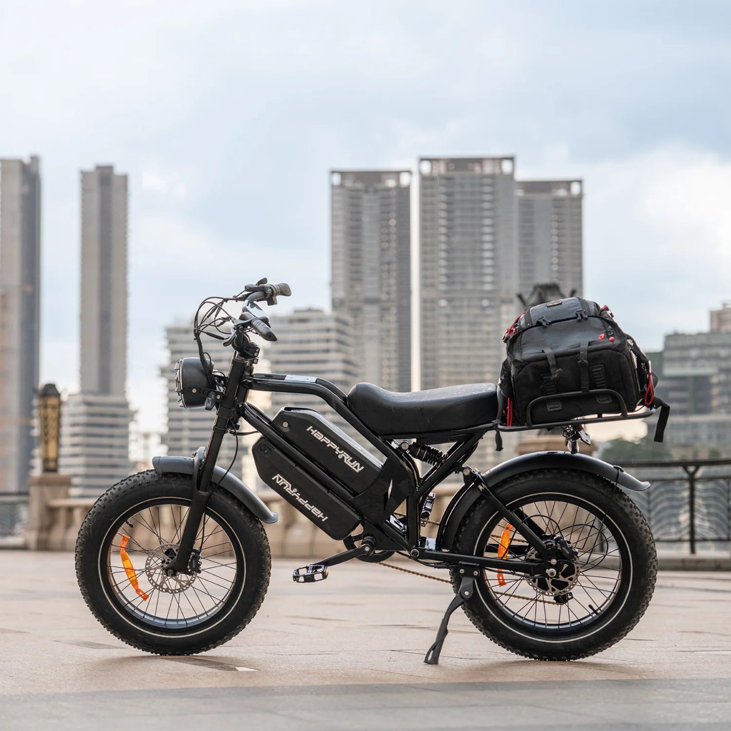 HappyRunSports G70 2000W Dual Battery Fast Electric Cargo Bike for Sale