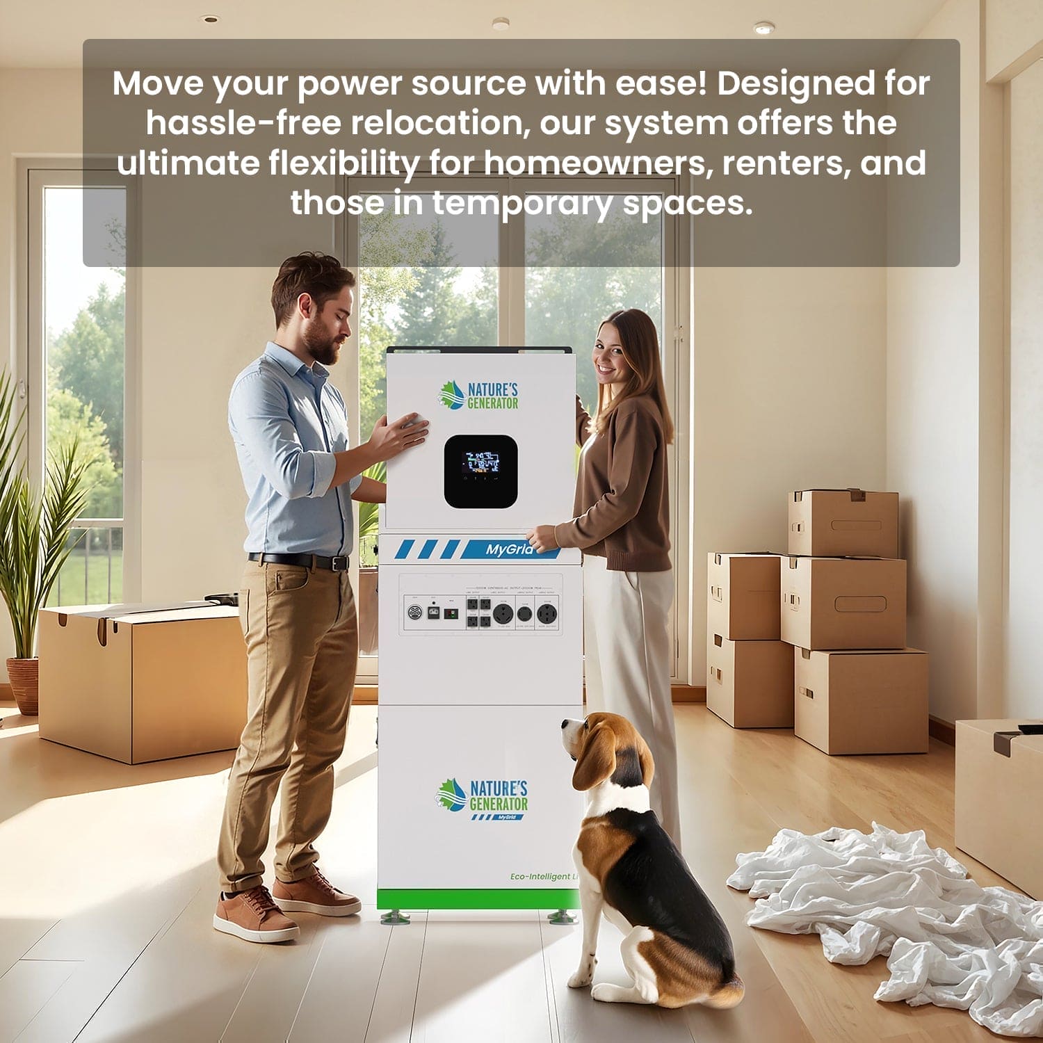 Nature's Generator MyGrid 10K with Transfer Switch for House Battery Backup