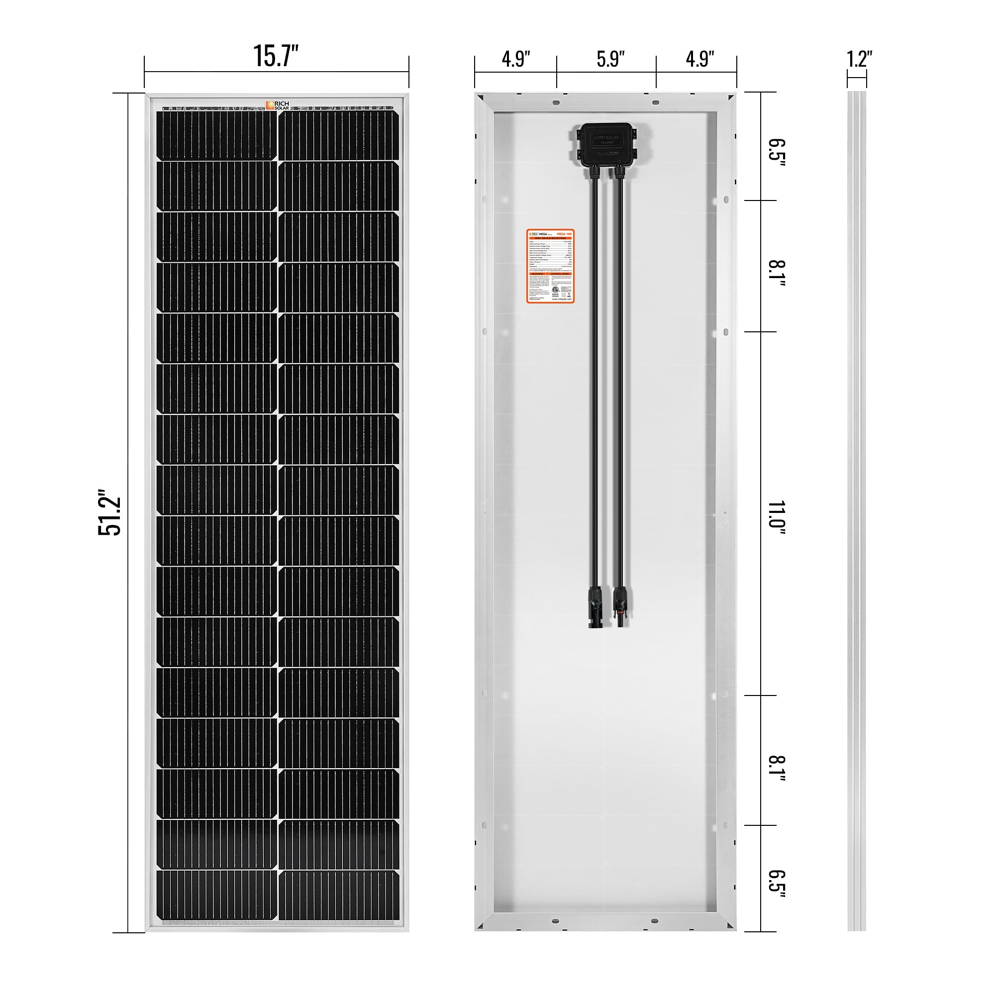 Rich Solar Slim Solar Panel MEGA 100 SLIM RS-M100SL