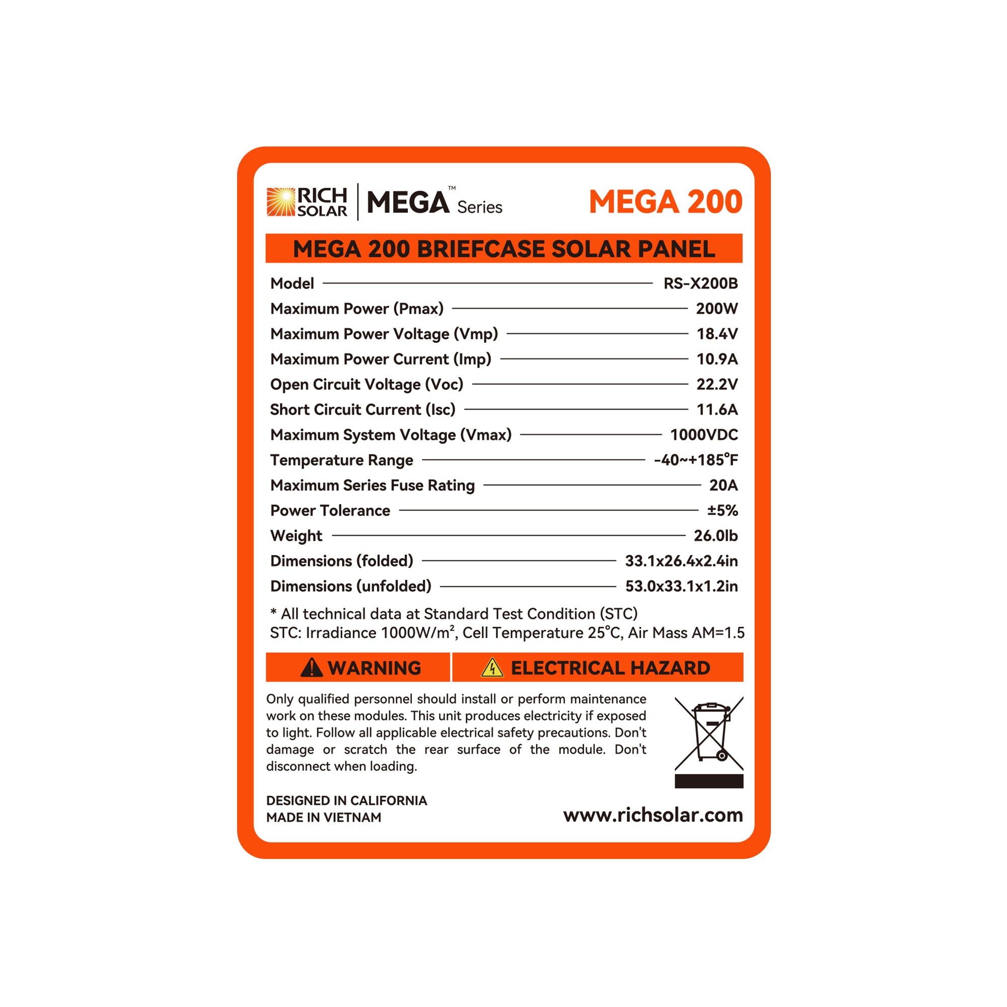 Rich Solar Portable Solar Panel MEGA 200