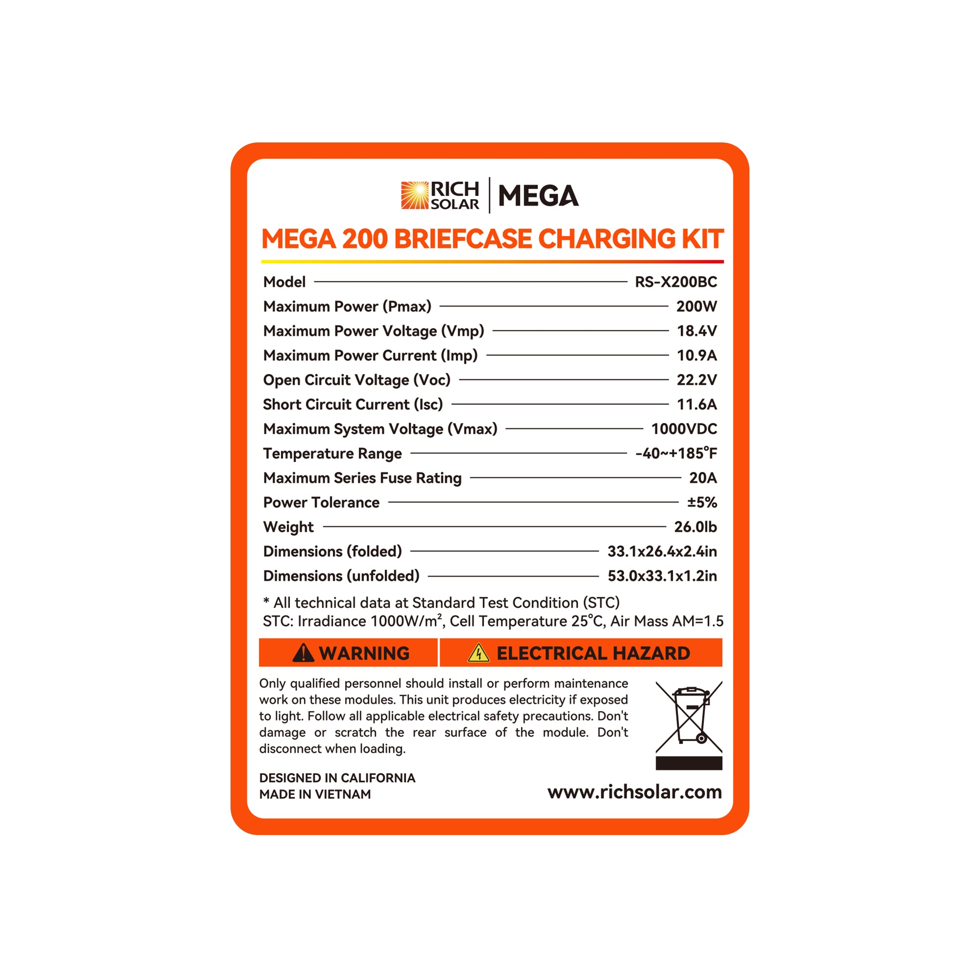 Rich Solar Portable Charging Kit MEGA 200