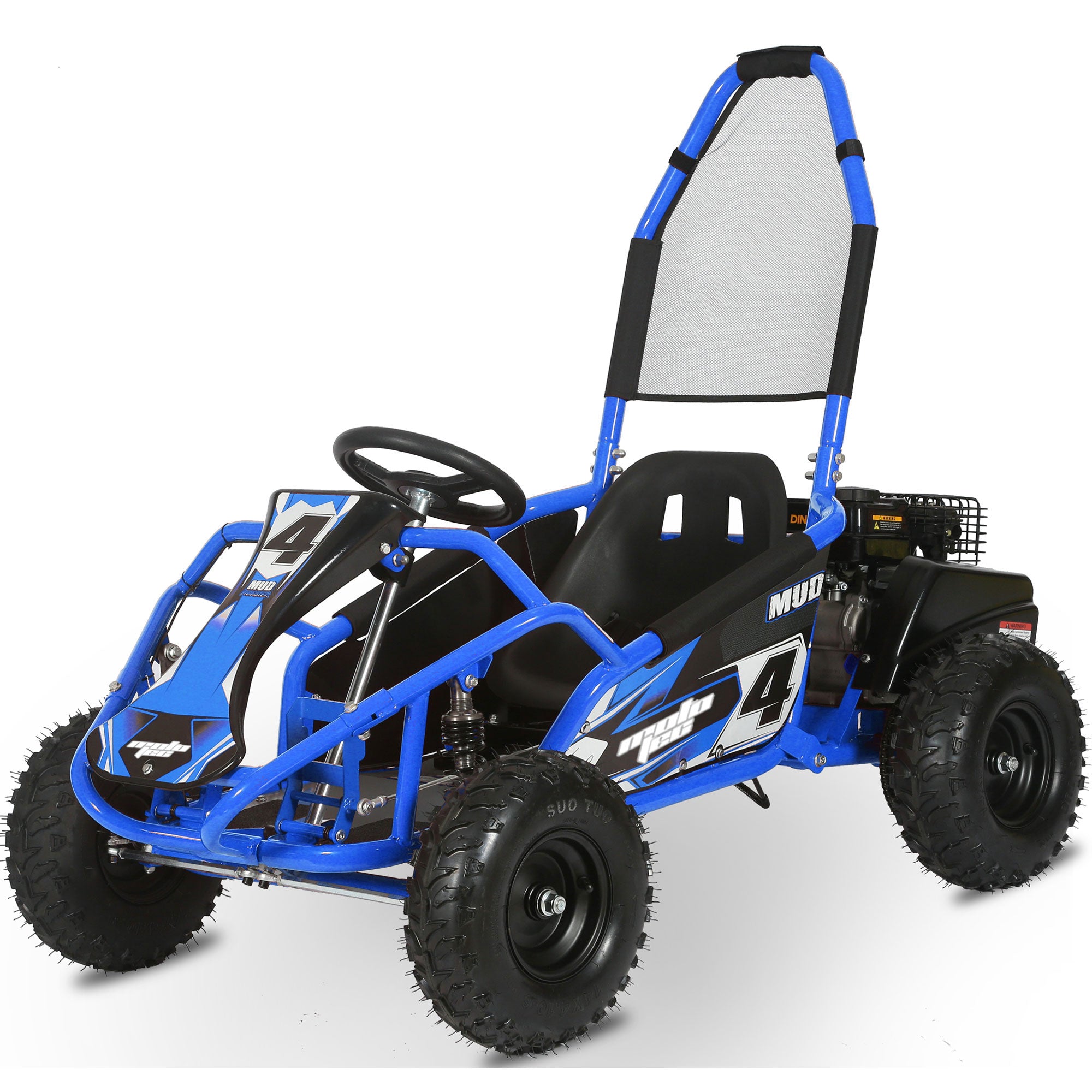 MotoTec Mud Kids Gas Powered 98cc Go Kart Full Suspension