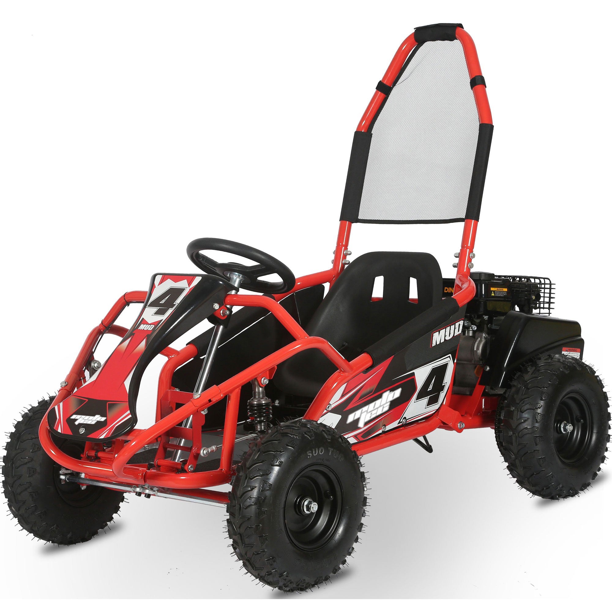 MotoTec Mud Kids Gas Powered 98cc Go Kart Full Suspension