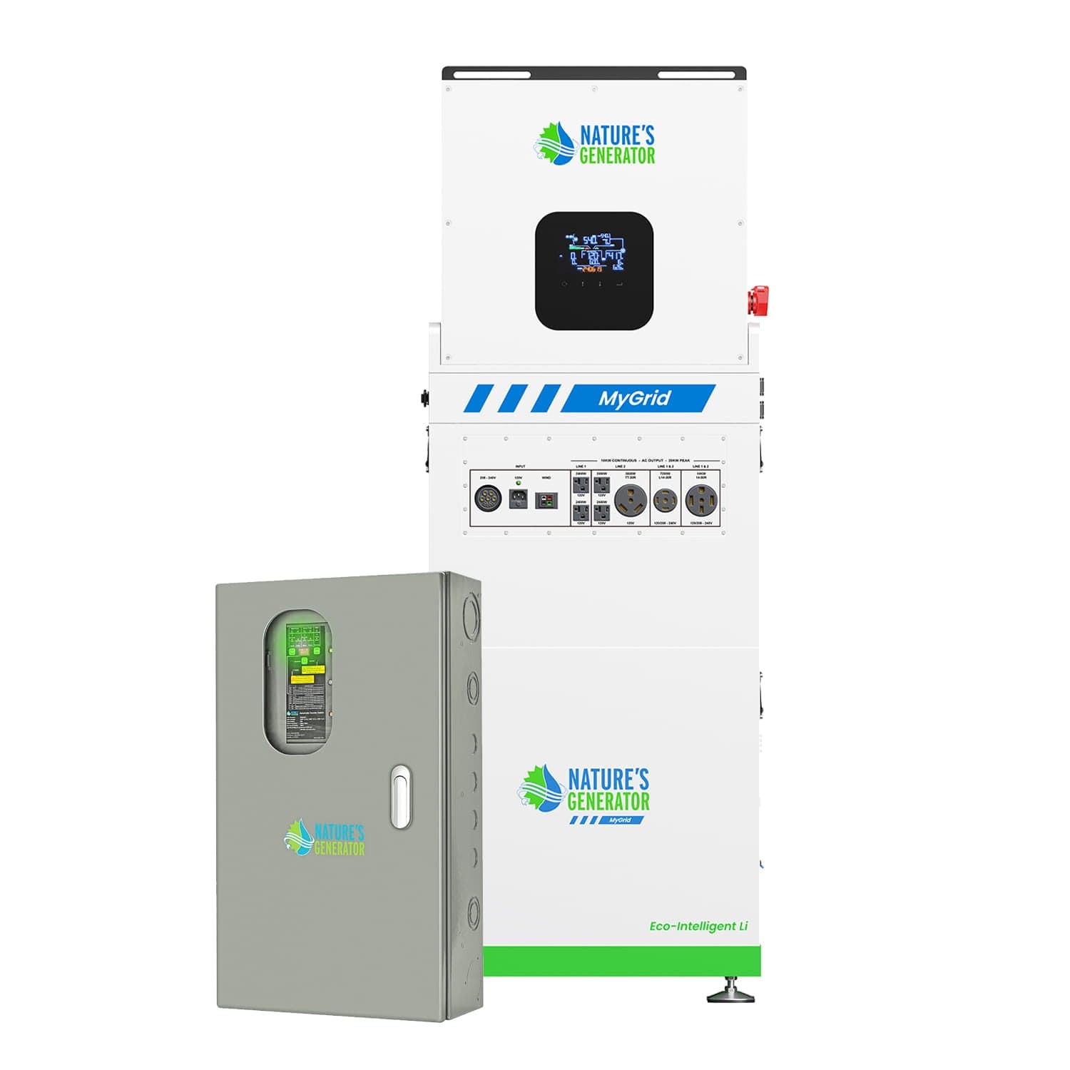 Nature's Generator MyGrid 10K with Transfer Switch for House Battery Backup