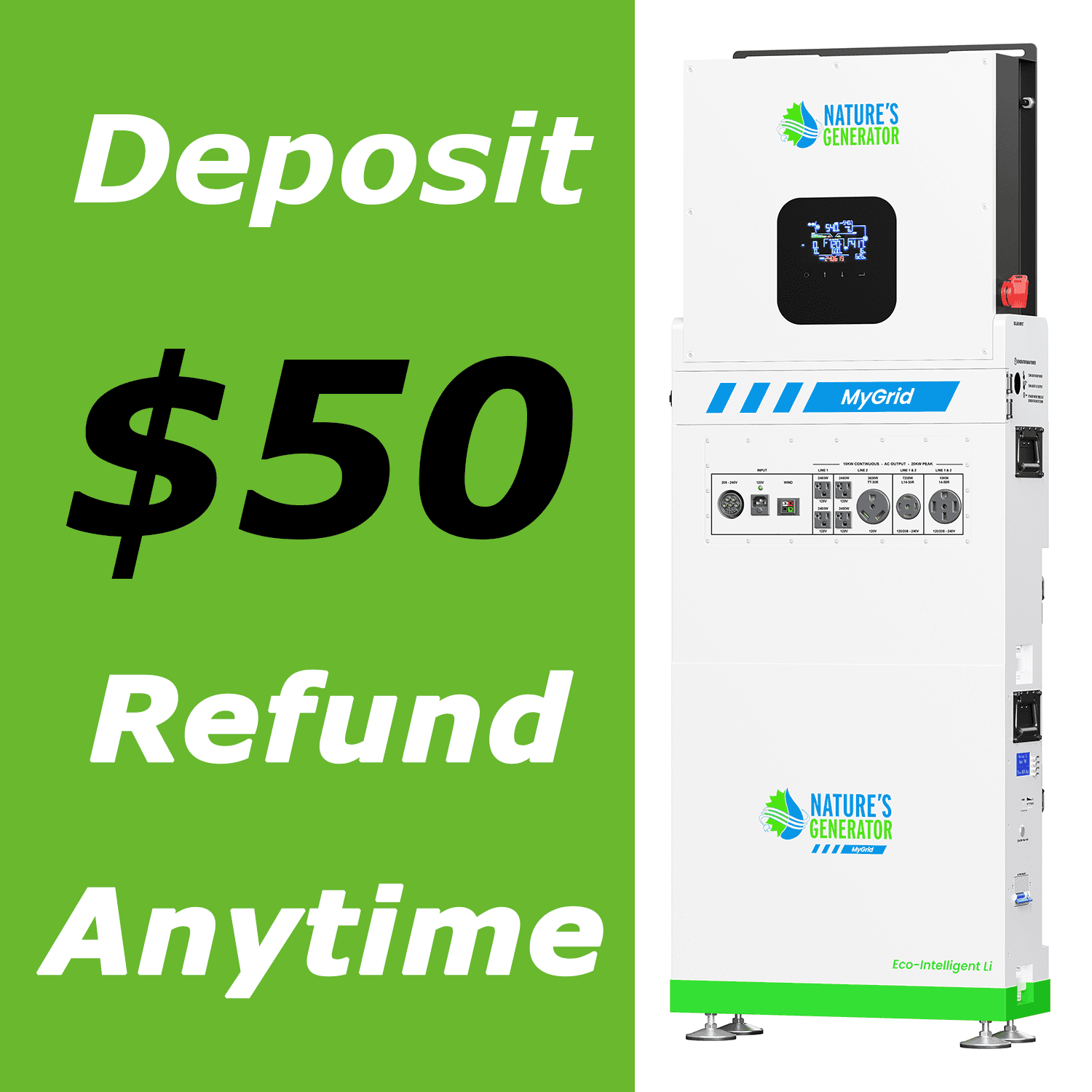 Nature's Generator Secure Your MyGrid 10K for Just $50—Limited Supply