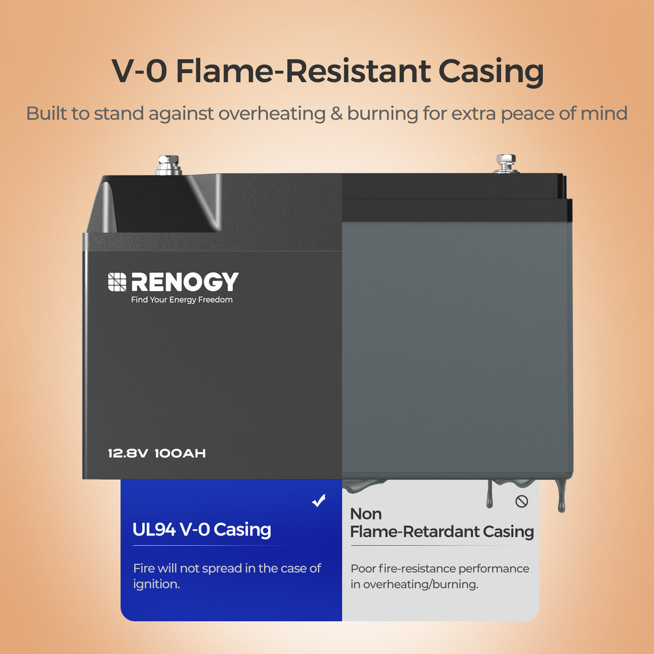 Renogy | Pro - 12V 100Ah Smart Lithium Iron Phosphate Battery w/Bluetooth & Self-heating Function | RBT12100LFP-BT-S-US