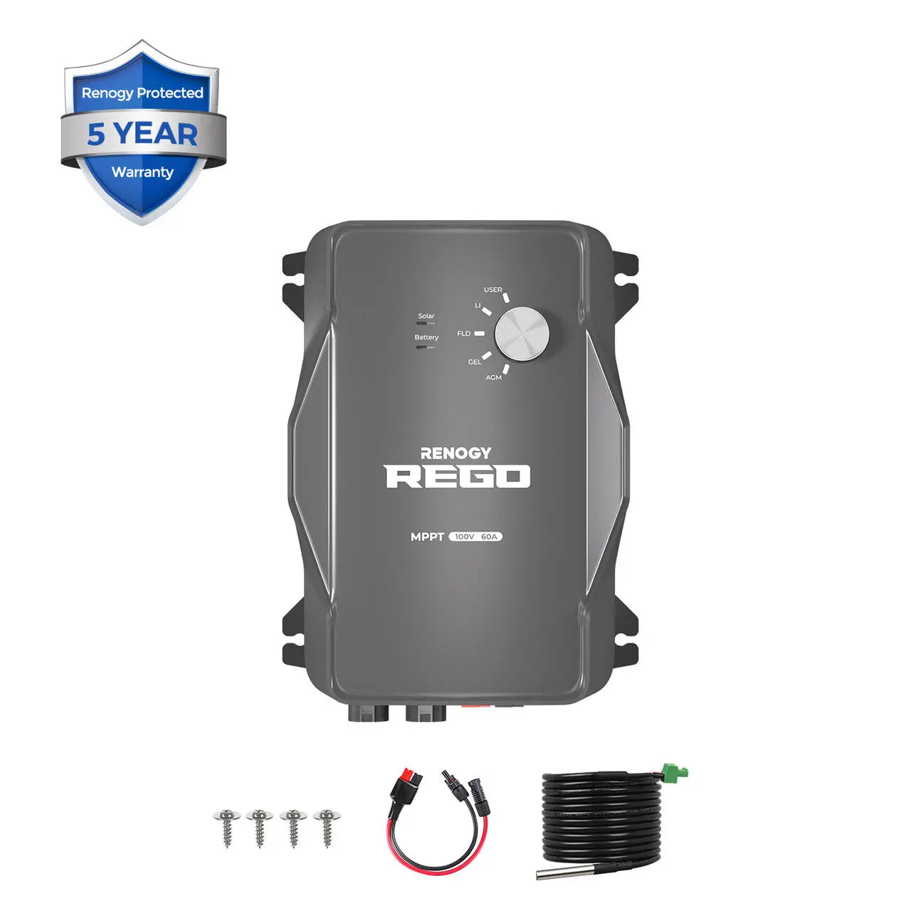 Renogy | REGO 12V 60A MPPT Solar Charge Controller | RCBREGO60-1006PR-US