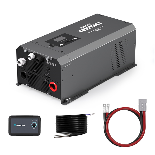 Renogy | REGO 12V 3000W Pure Sine Wave Inverter Charger w/ LCD Display | RIV1230RCL-1SS-US