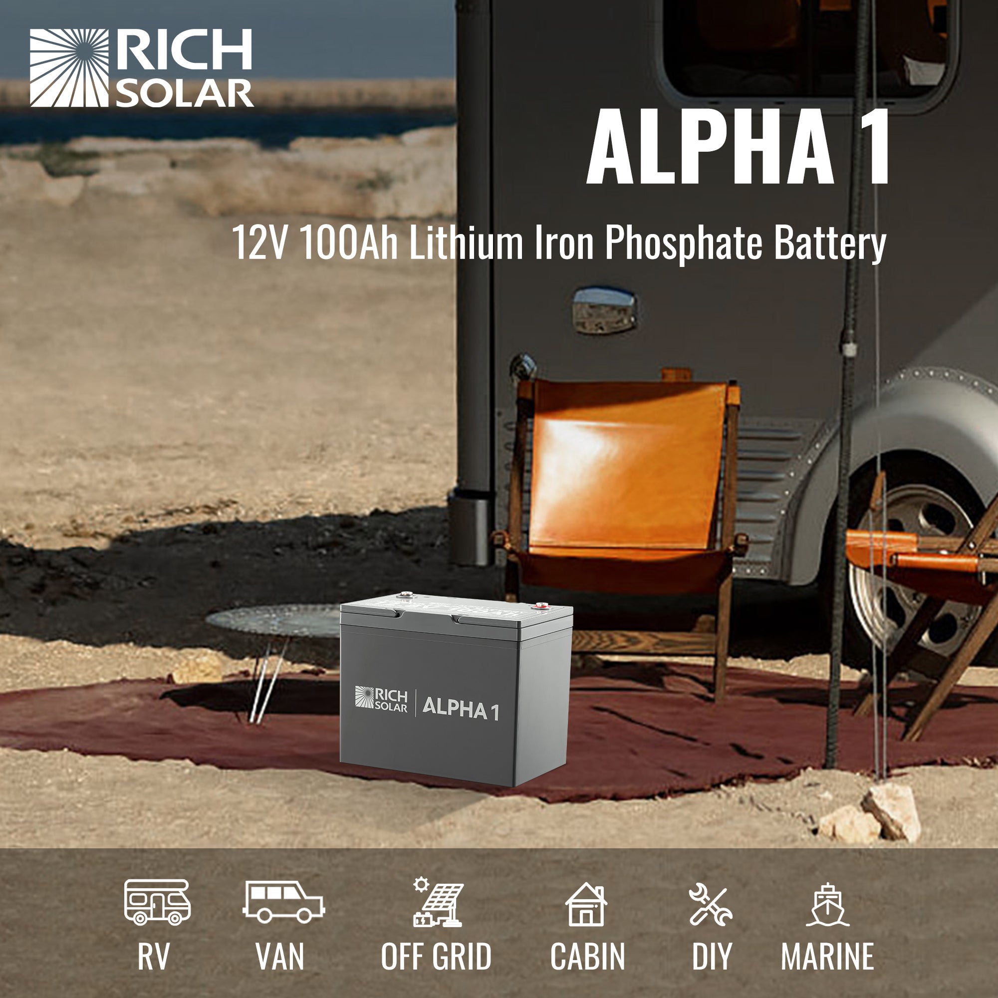 Rich Solar LiFePO4 Battery 12V 100Ah RS-B121S