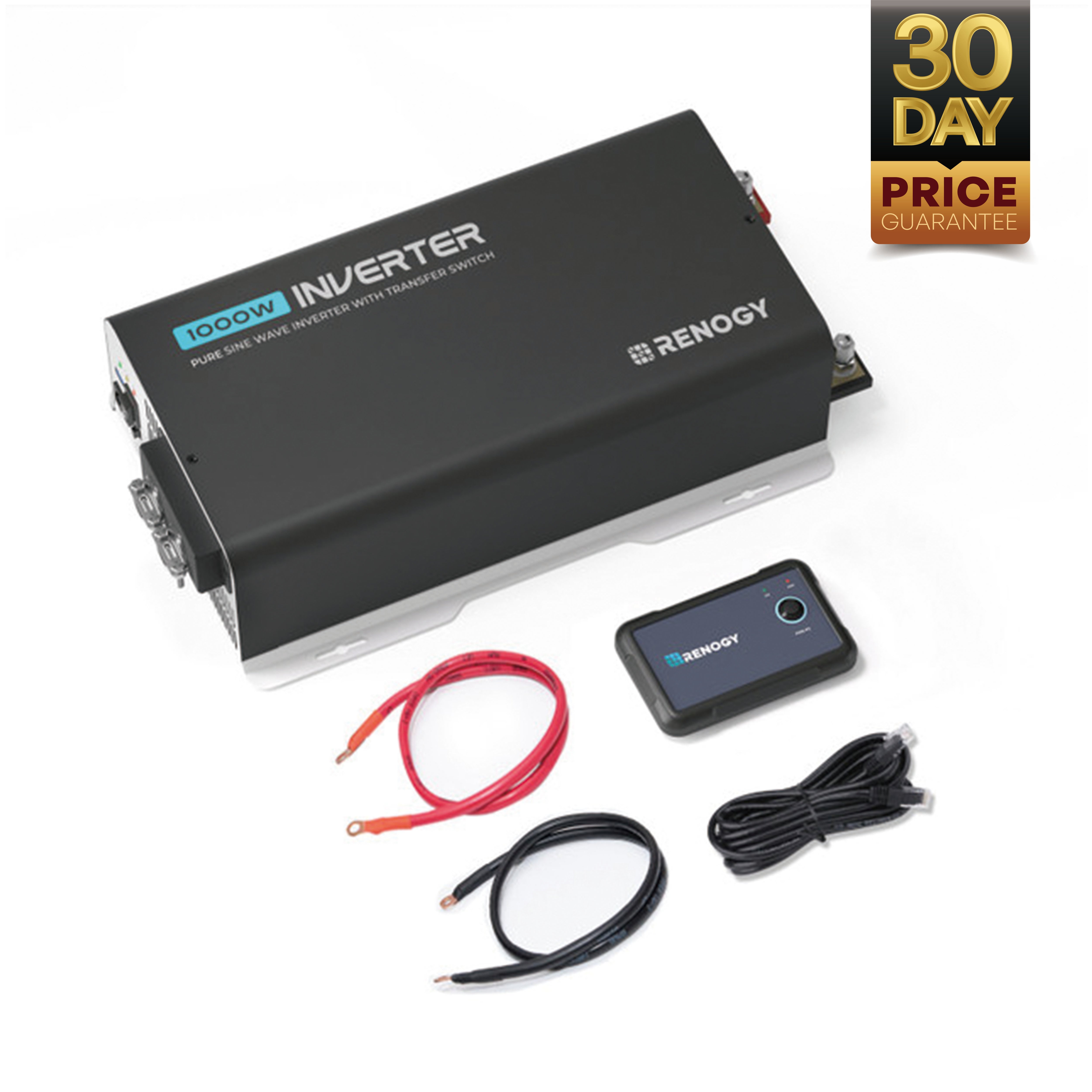 Renogy | PUH 12V 3000W/2000W/1000W Pure Sine Wave Inverter with UPS Transfer Switch and Built-in Bluetooth | RIV1230PU-126-US