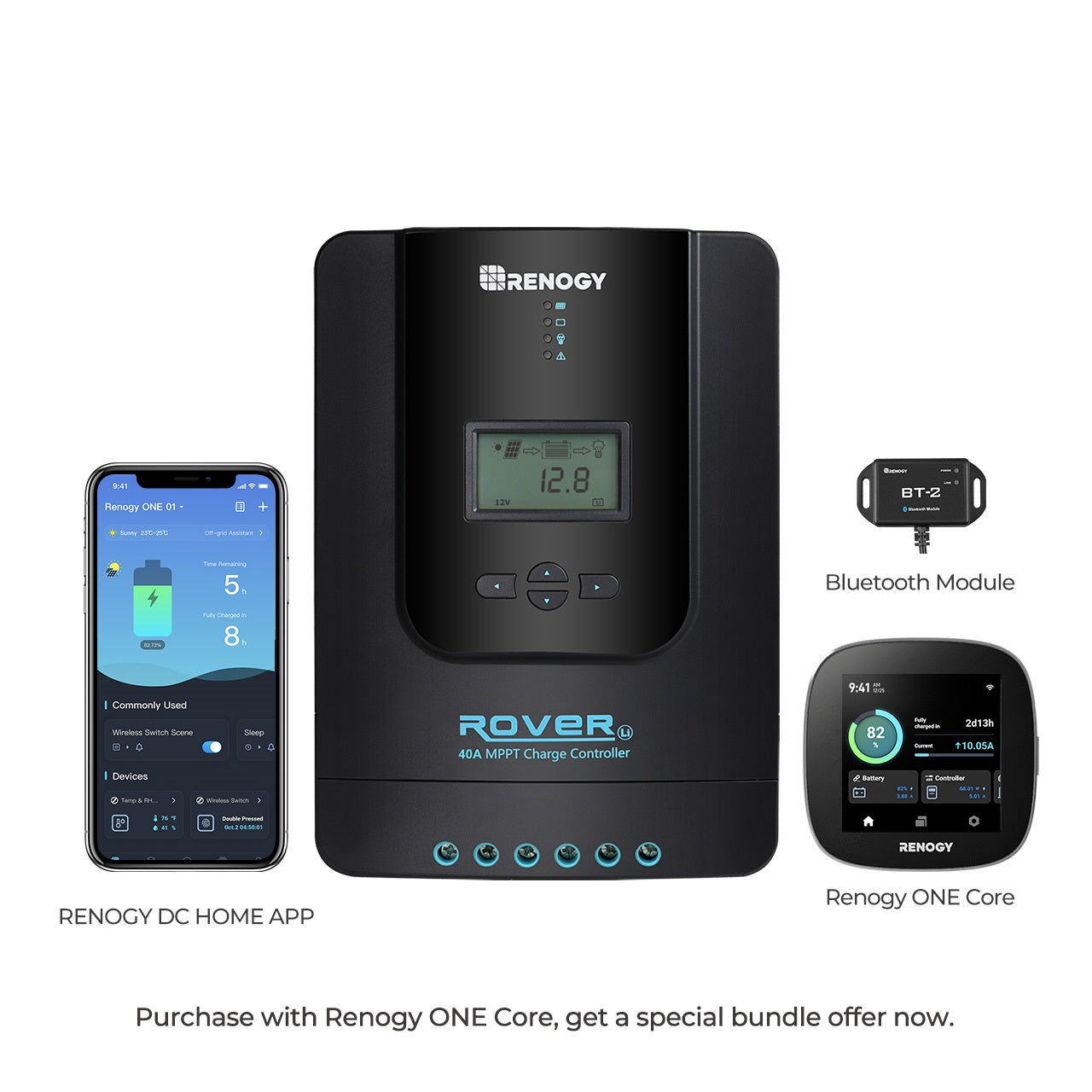 Renogy | Rover Li 20/30/40/60/100 Amp MPPT Solar Charge Controller | RNG-CTRL-RVR60-US