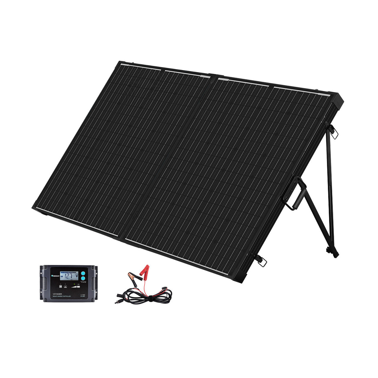 Renogy | Solar Suitcase 200W 12V Monocrystalline Portable Solar Panel with Voyager | RNG-KIT-STCS200D-VOY20-US