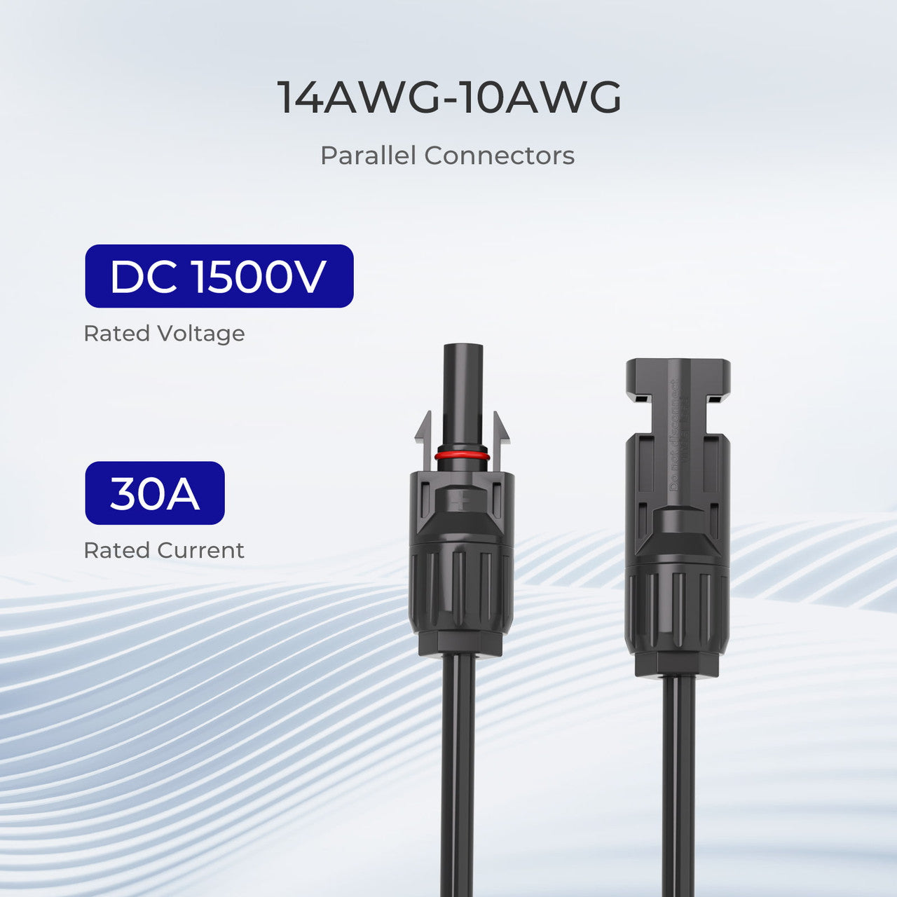 Renogy | Solar Connectors Y Branch Parallel Adapter Cable MMF+FFM Pair | RPC0110EC-Y-US