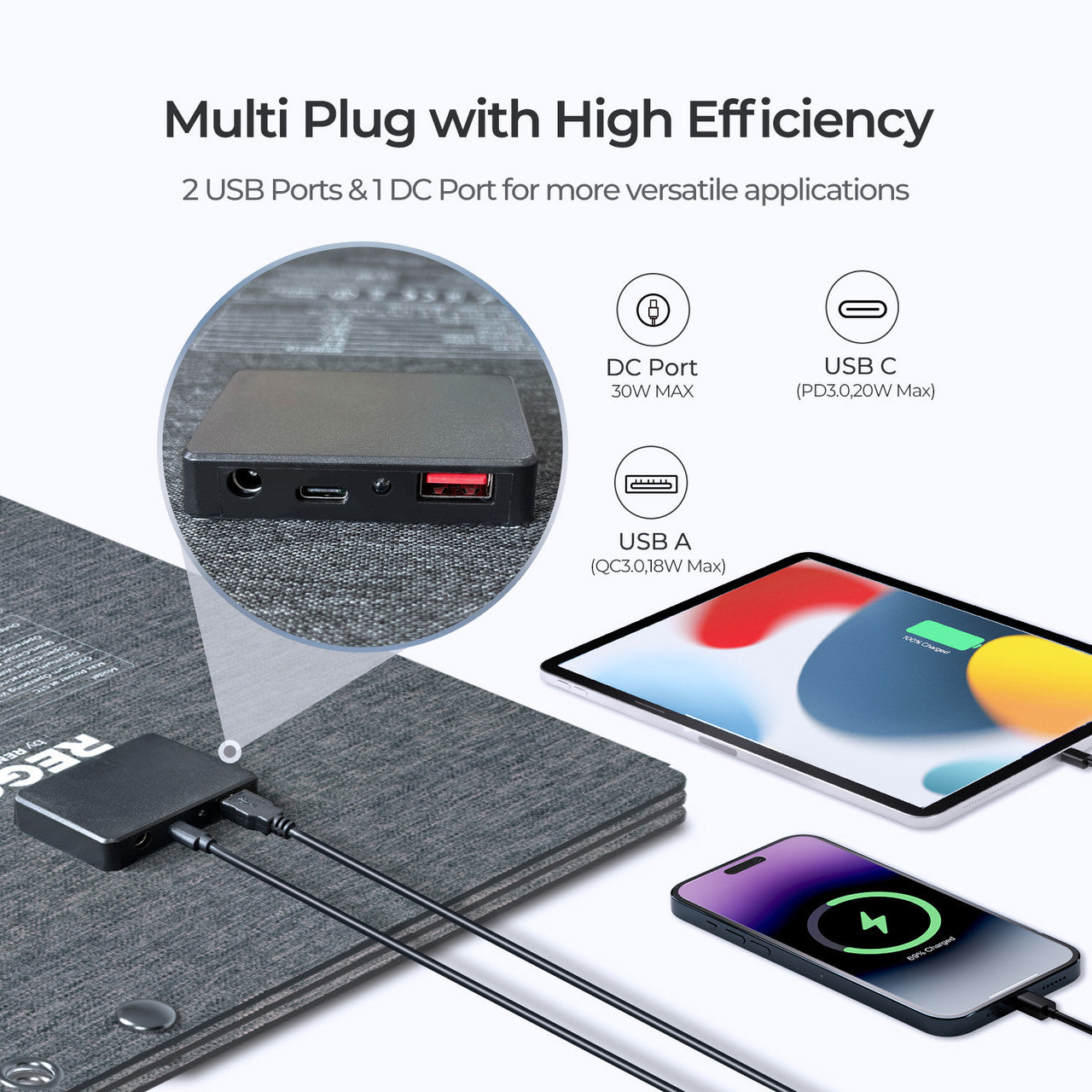 Renogy | E.FLEX-SE 30W PRO Portable Solar Panel | RPP30EF-LN-US