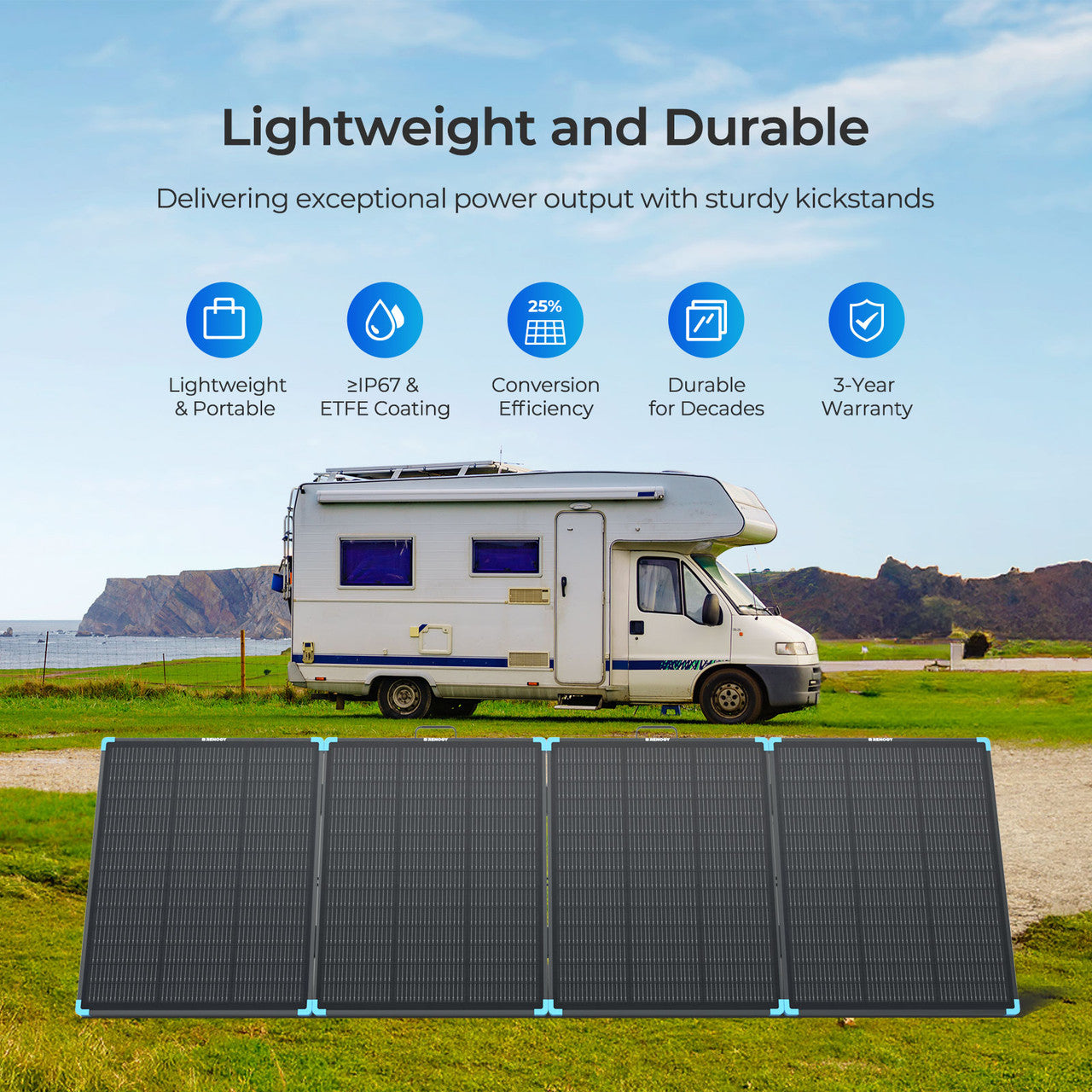 Renogy | Solar Suitcase N-Type 300W 100W Lightweight Portable Solar Panel | RSP300LSC-US