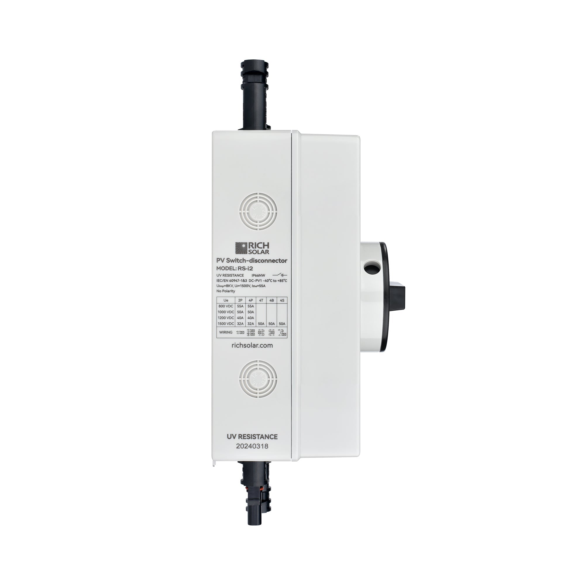 Rich Solar DC Quick Disconnect Switch 1500 Volt 55 Amp RS-i2