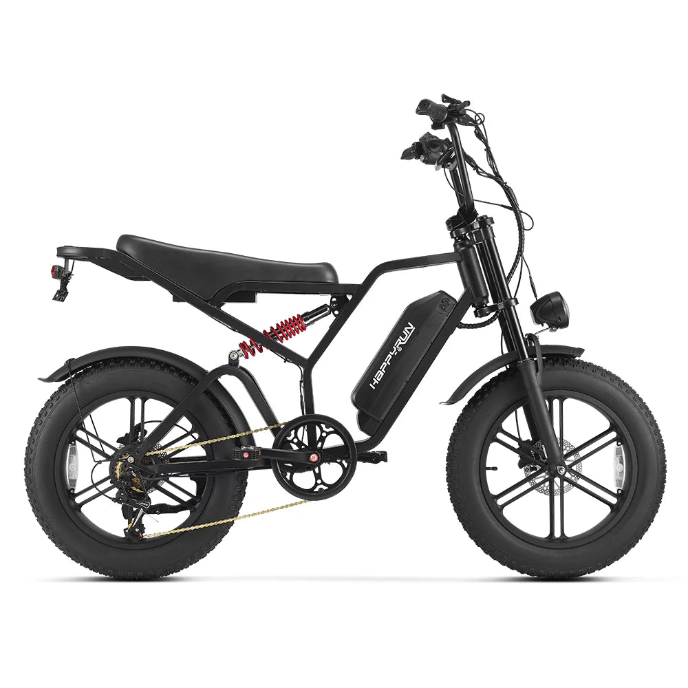 HappyRunSports Tank G60 1500W Electric Dirt Bike Fat Tire All Terrain