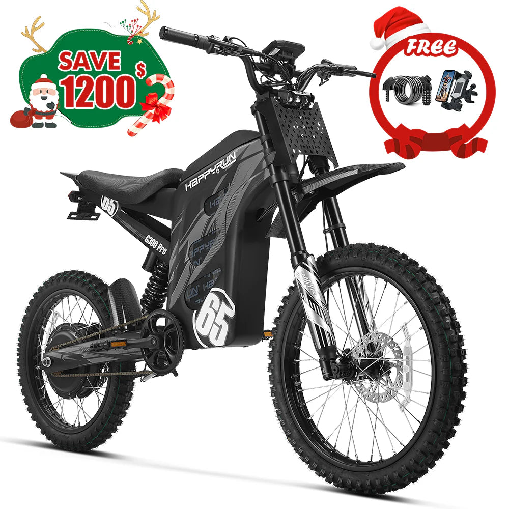 HappyRunSports 6500W Electric Dirt Bike G300 Pro
