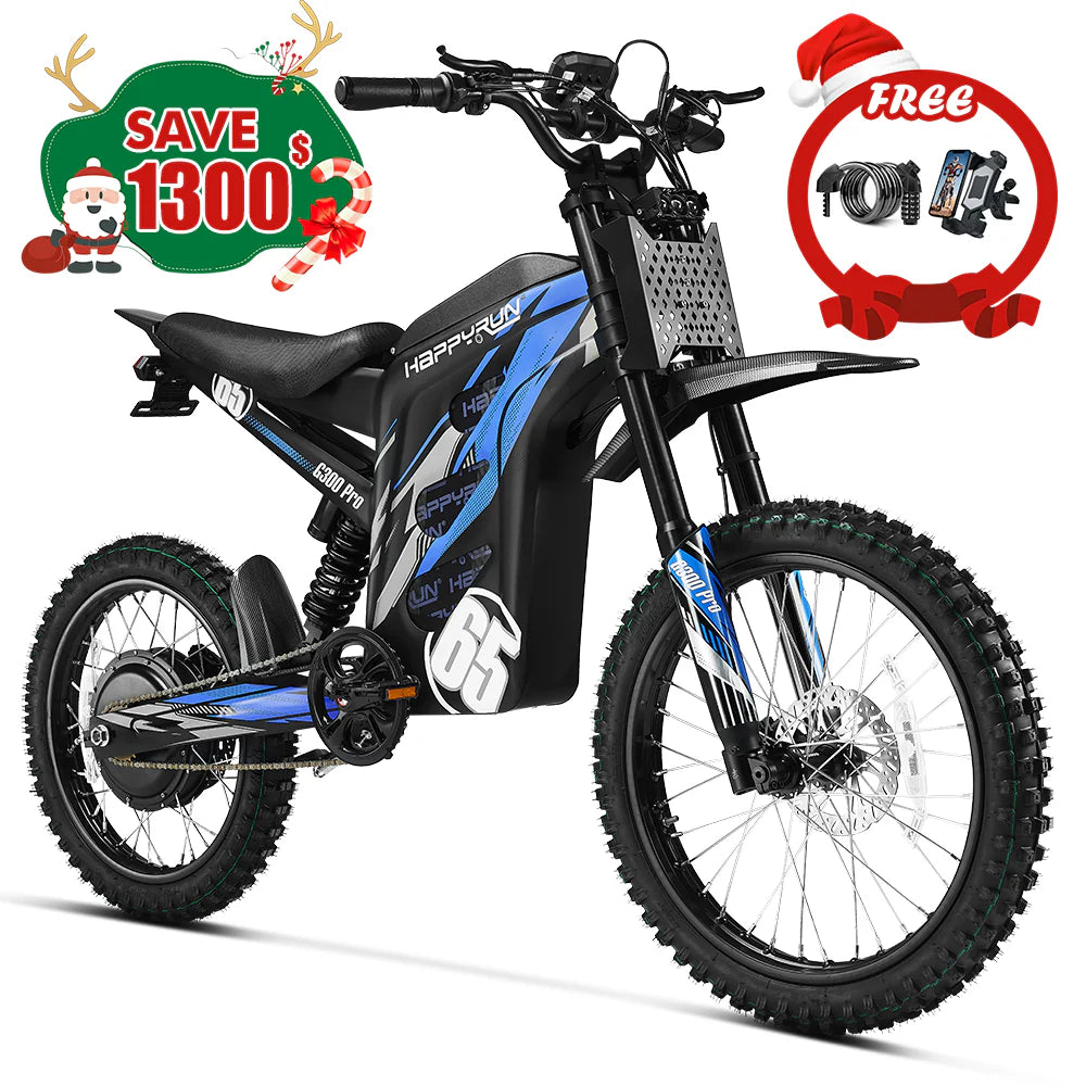 HappyRunSports 6500W Electric Dirt Bike G300 Pro