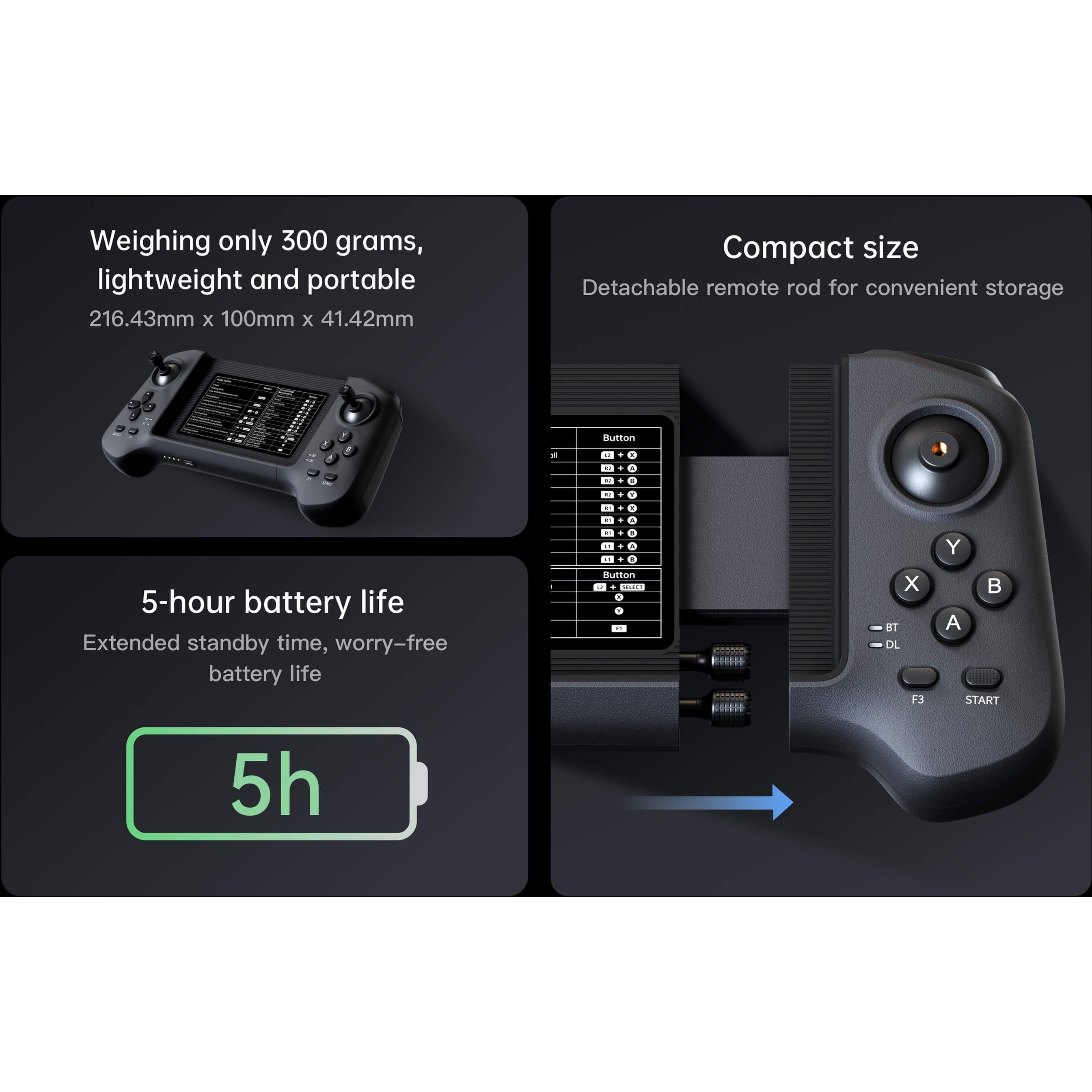 Unitree R3 Controller - Wireless Remote for Robot Dogs (Go2, Go2-W, B2) and Humanoids (G1, H1)